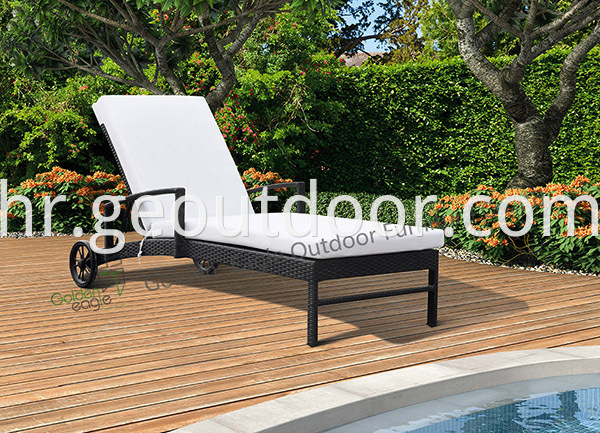 outdoor rattan garden single beach chair